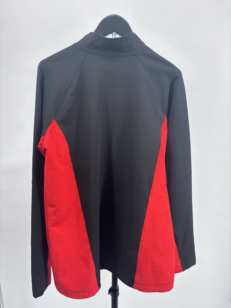 Speedo Black Red Full Zip Athletic Training Jacket Size Large