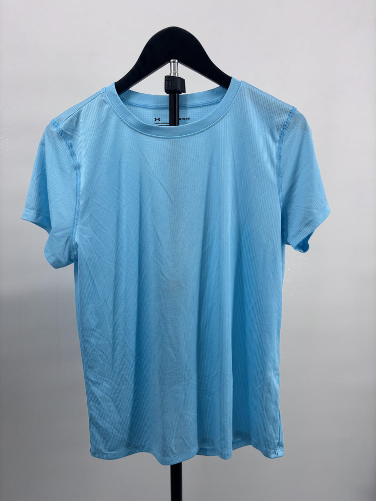Under Armour HeatGear Blue Short Sleeve Workout Shirt Medium
