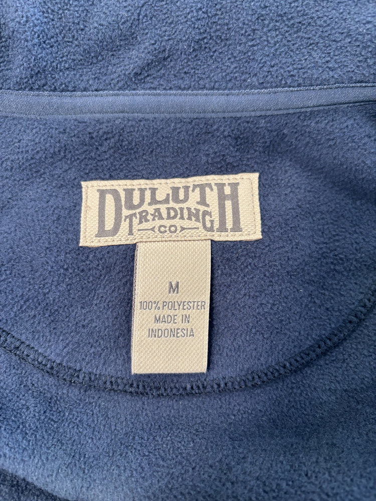Duluth Trading Co Blue Full Zip Fleece Utility Jacket Size Medium
