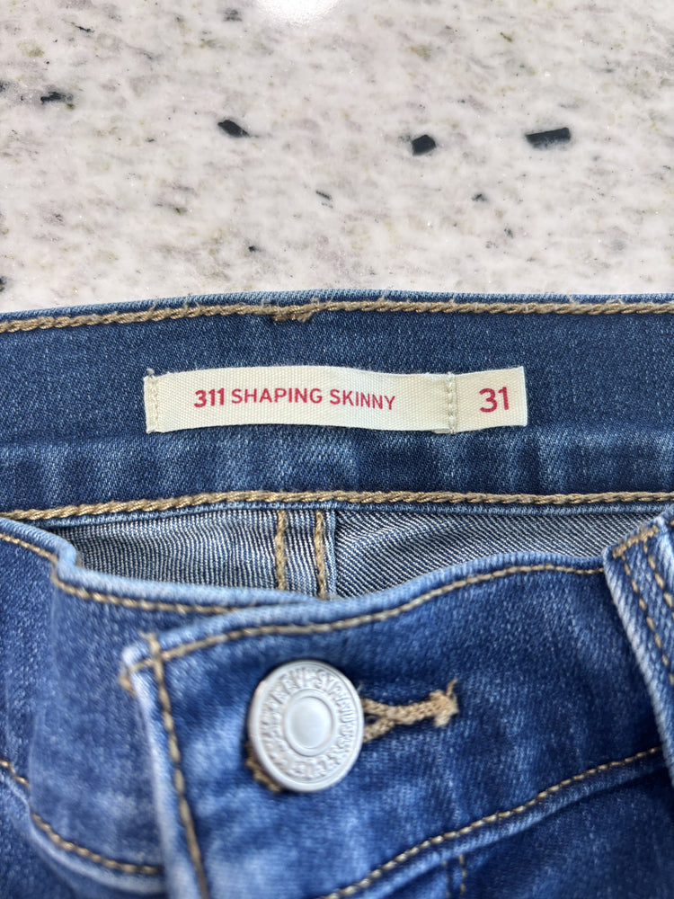 Levi's 311 Shaping Skinny Jeans Size 31 W31 L34 Medium Blue Denim