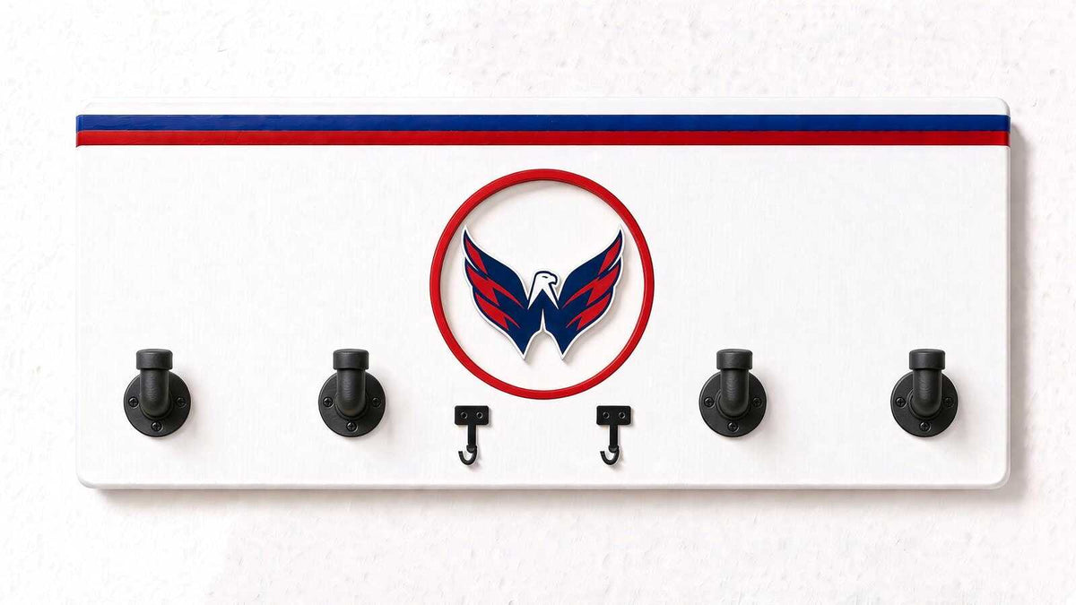 NHL-EAST-  Coat Rack, Sports Wall Hooks, Man Cave Coat Hanger, Hockey Fan Gift
