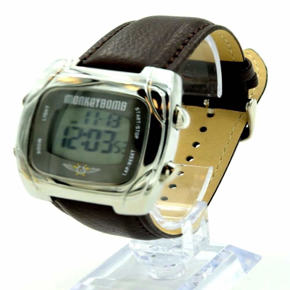 Monkey Bomb Casual Digital Leather Men's Watch