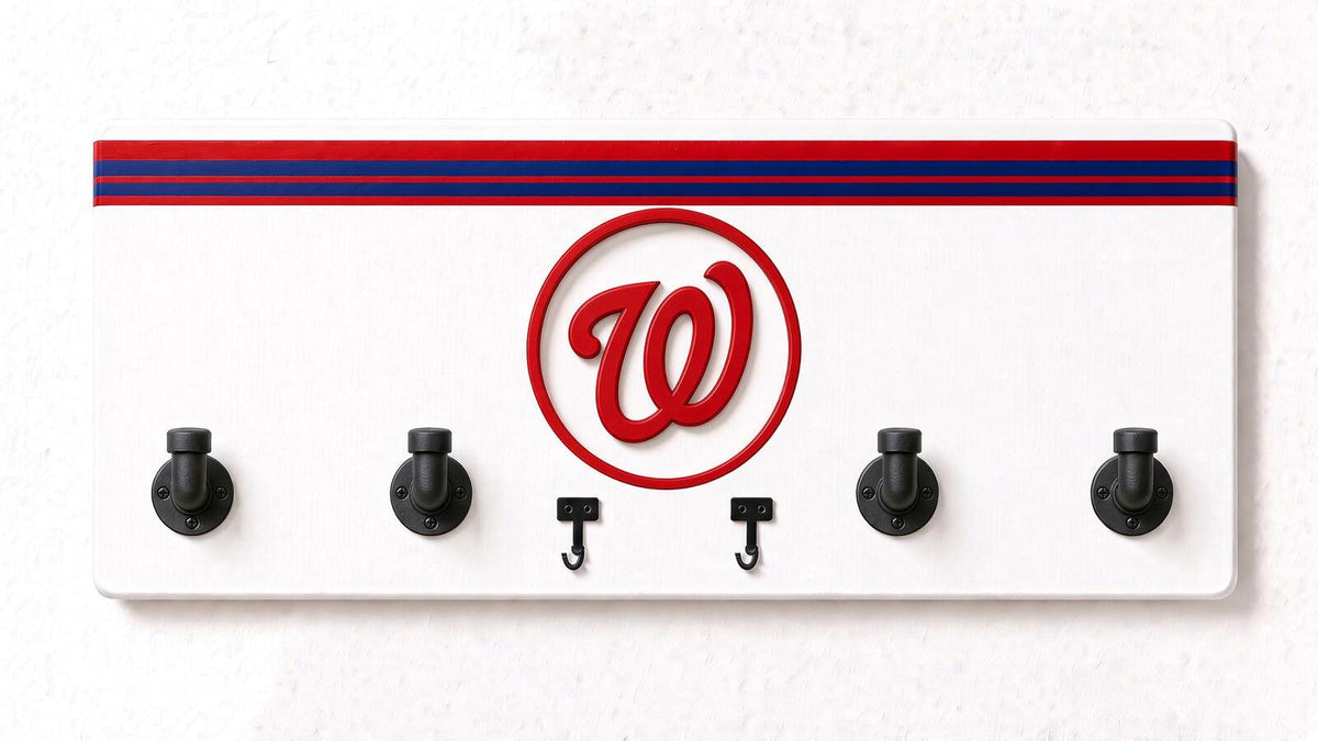 MLB NL-  Coat Rack, Sports Wall Hooks, Man Cave Coat Hanger, Hockey Fan Gift
