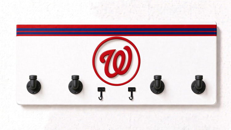 MLB NL-  Coat Rack, Sports Wall Hooks, Man Cave Coat Hanger, Hockey Fan Gift
