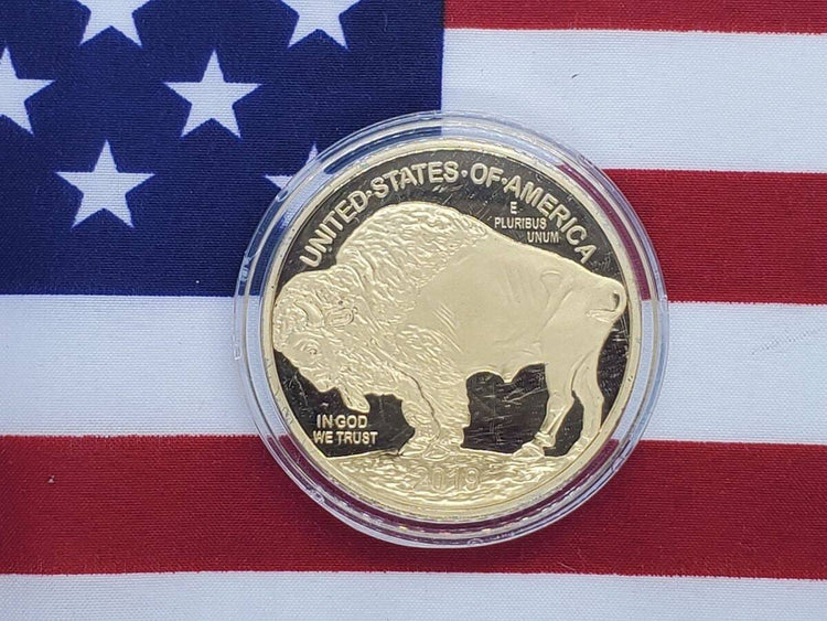 Native American Coin- Buffalo Coin- Gold