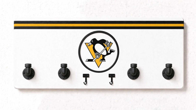 NHL-EAST-  Coat Rack, Sports Wall Hooks, Man Cave Coat Hanger, Hockey Fan Gift