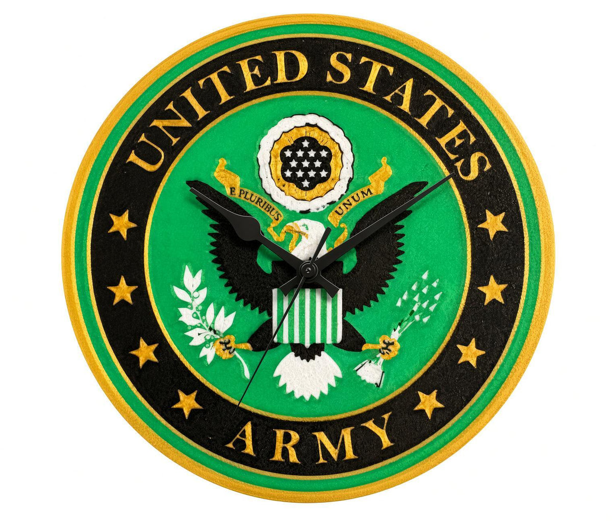 All 4 Branches Military Emblem Wall Clocks- Army-Navy-Air Force-Marines