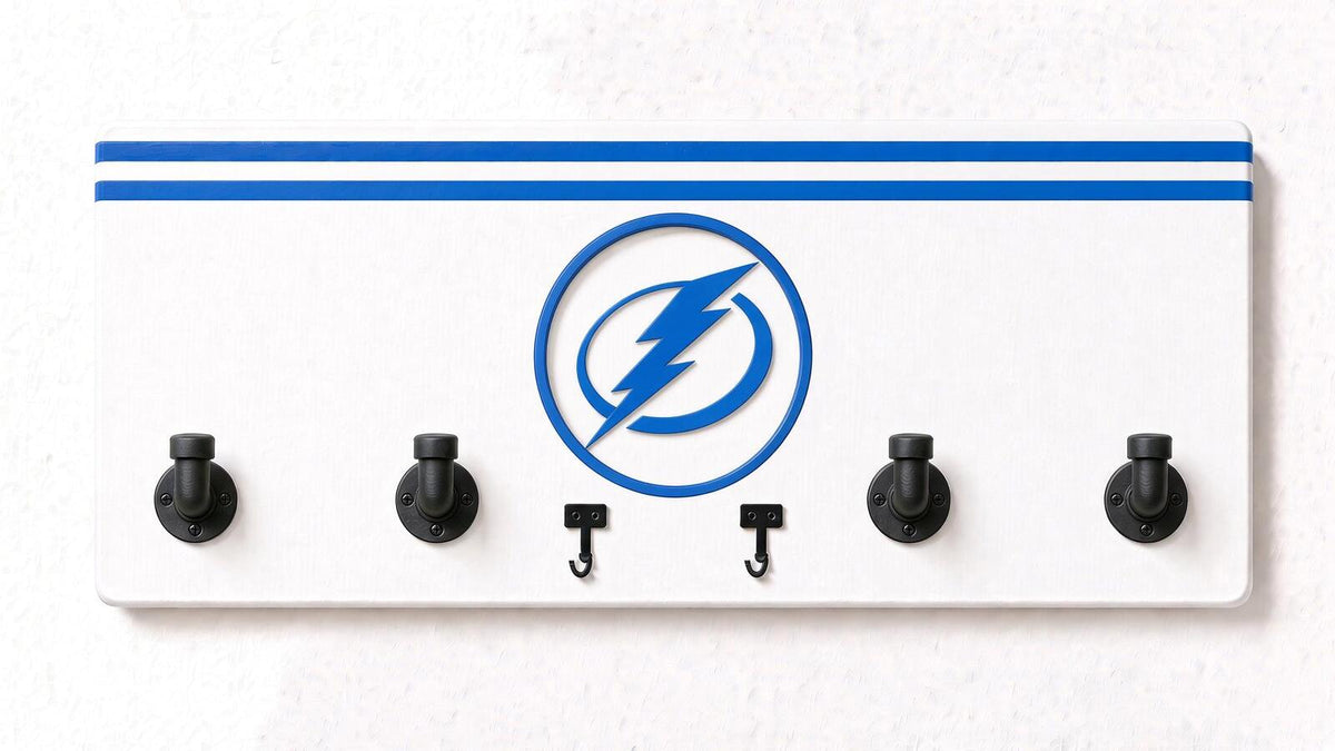 NHL-EAST-  Coat Rack, Sports Wall Hooks, Man Cave Coat Hanger, Hockey Fan Gift
