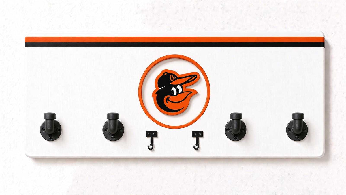 MLB-AL-  Coat Rack, Sports Wall Hooks, Man Cave Coat Hanger, Hockey Fan Gift