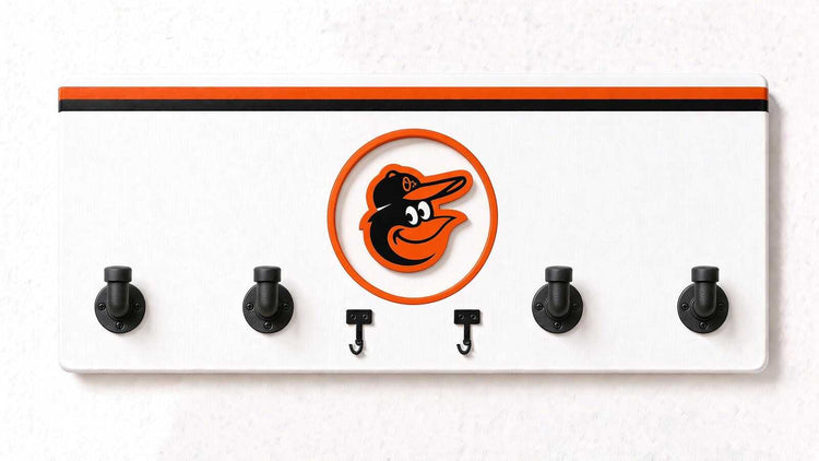 MLB-AL-  Coat Rack, Sports Wall Hooks, Man Cave Coat Hanger, Hockey Fan Gift