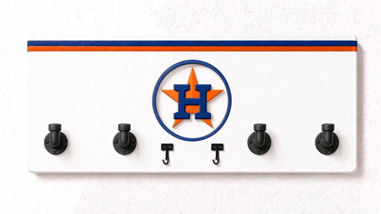 MLB-AL-  Coat Rack, Sports Wall Hooks, Man Cave Coat Hanger, Hockey Fan Gift