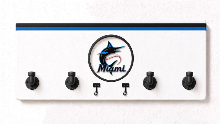 MLB NL-  Coat Rack, Sports Wall Hooks, Man Cave Coat Hanger, Hockey Fan Gift