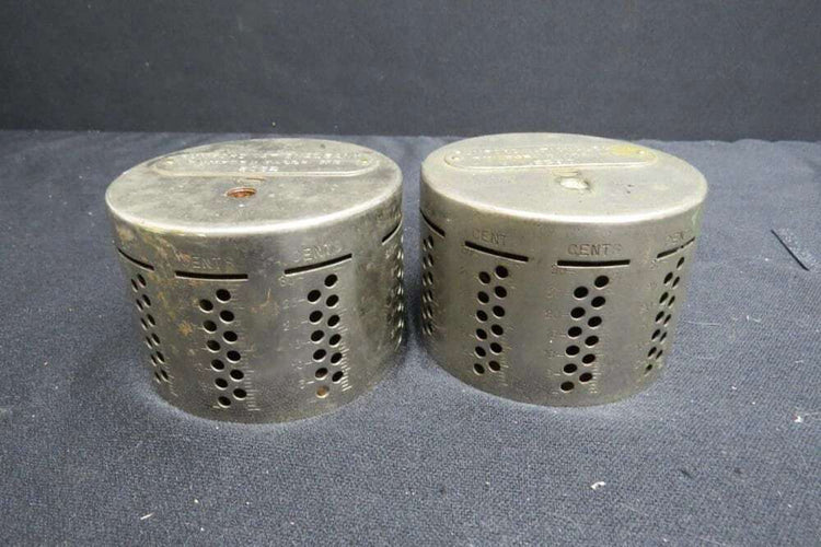 Two (2) metal coin banks