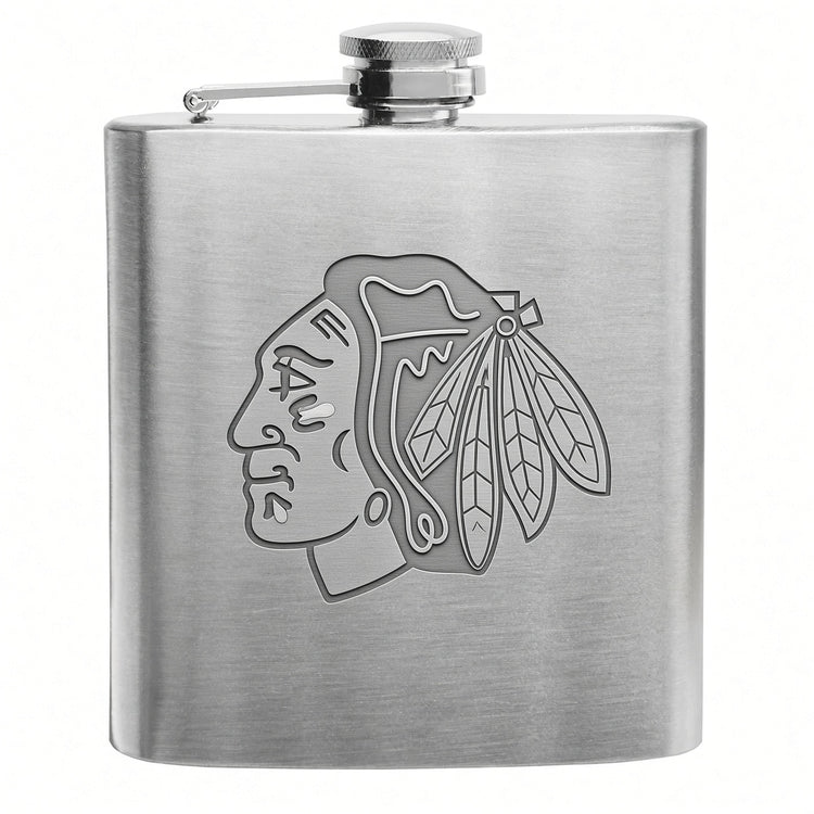 NHL Engraved Stainless Steel Flask
