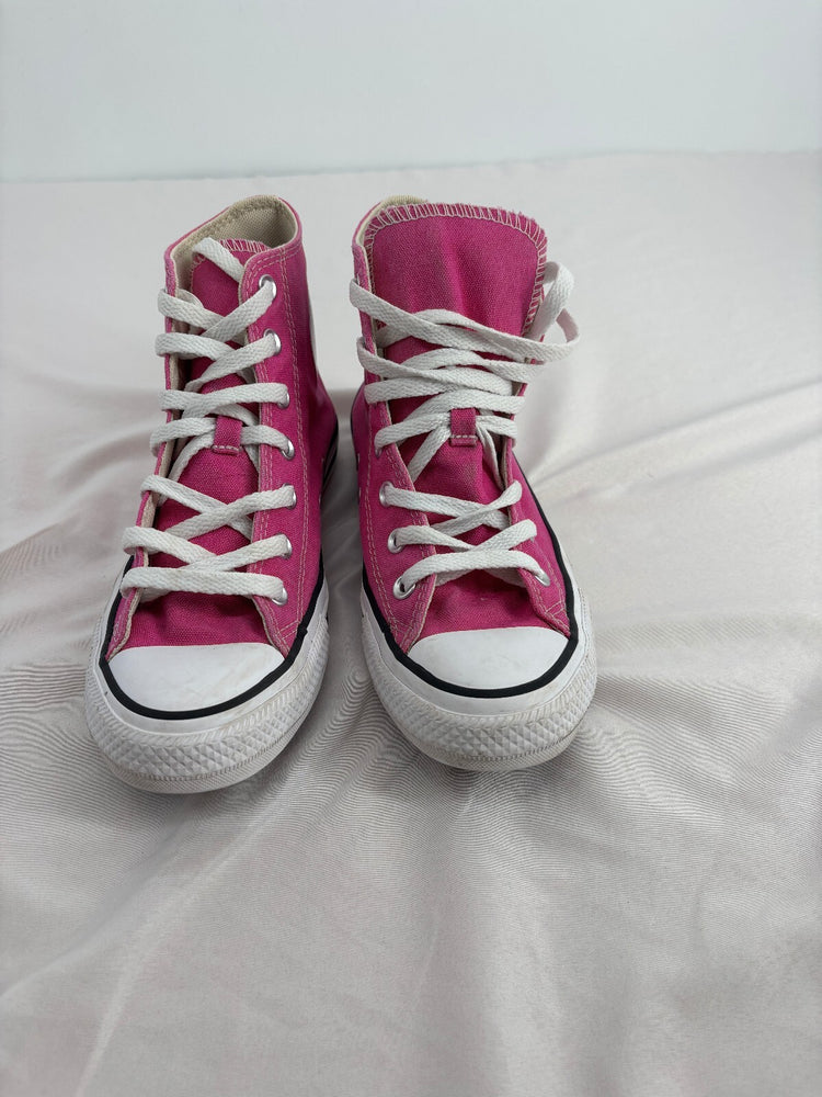 Converse Chuck Taylor All Star High Top Pink Canvas Sneakers Women 7.5 Men 5.5