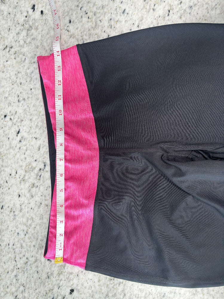 Ideology Hot Pink Black Colorblock Capri Gym Leggings M