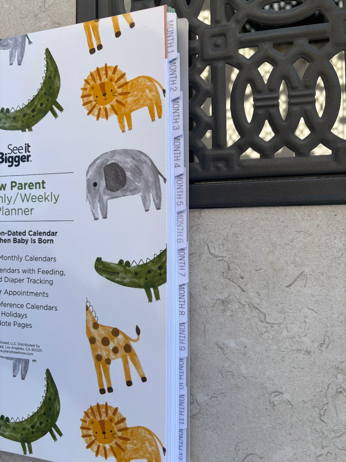 ✨ BRAND NEW ✨ See It Bigger Safari Animal Baby Progress Tracker & Parent Planner (Large 9x11) #baby #parenting #planner #stationery #newborn