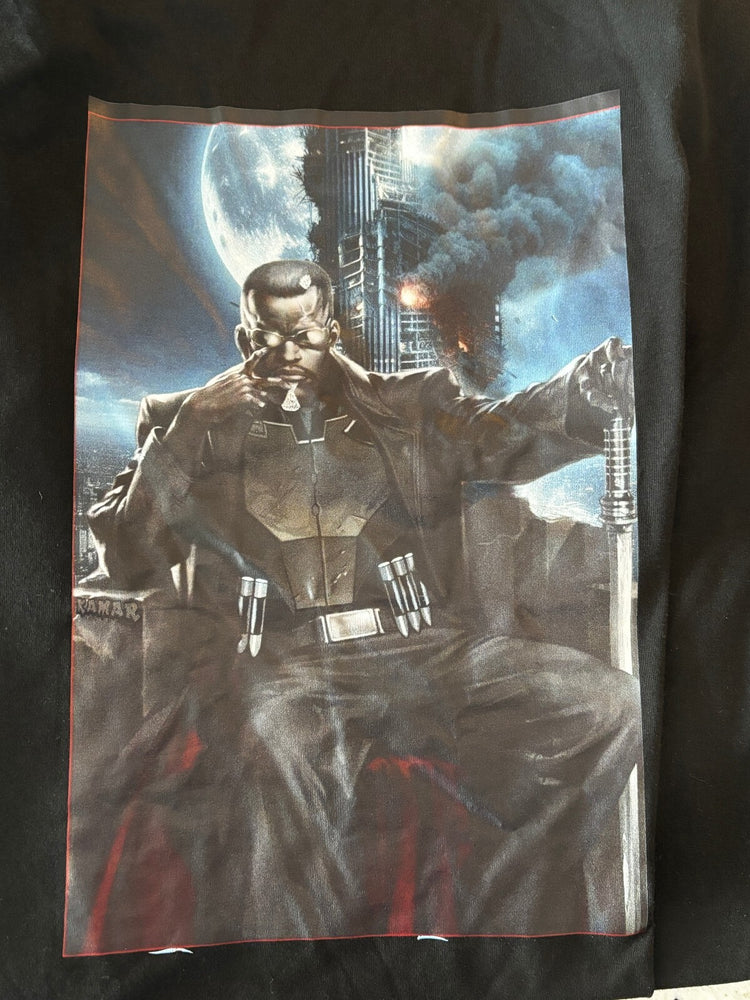 Blade Wesley Snipes Black Marvel Movie Graphic T-Shirt