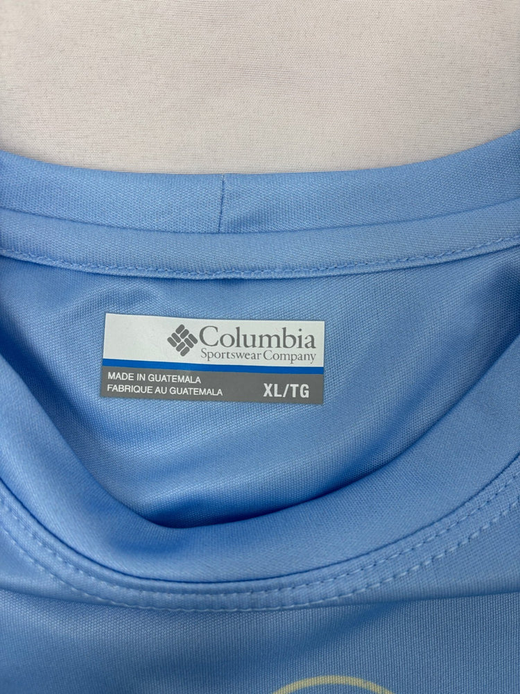 Columbia PFG Blue Long Sleeve Fishing Graphic Shirt XL Coastal Outdoor