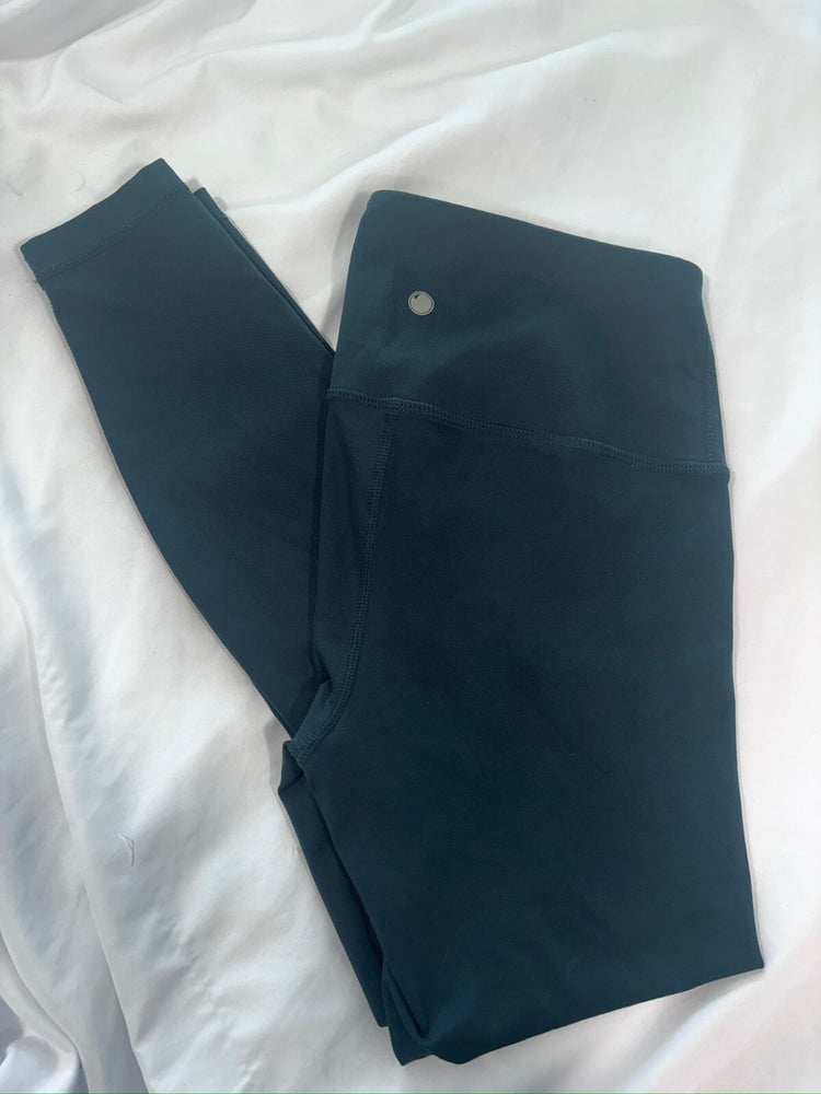 Yogalicious Lux XS High Rise Leggings Dark Teal Blue Activewear Yoga Pants