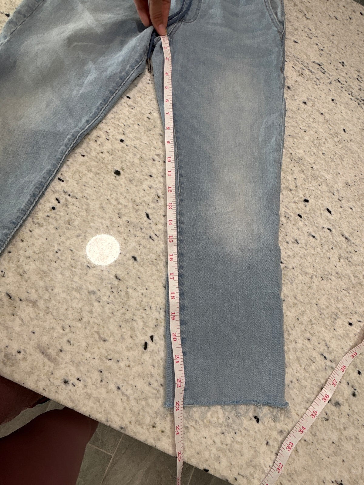 Juicy Couture Y2K Light Blue Denim Drawstring Jeans Size 28