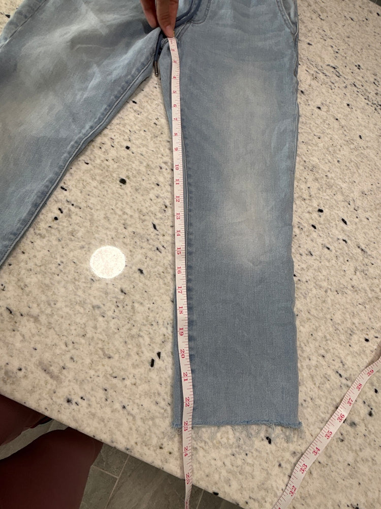Juicy Couture Y2K Light Blue Denim Drawstring Jeans Size 28