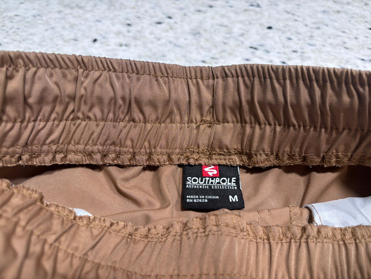 Southpole Men's Medium Brown Elastic Waist Swim Trunks with Drawstring