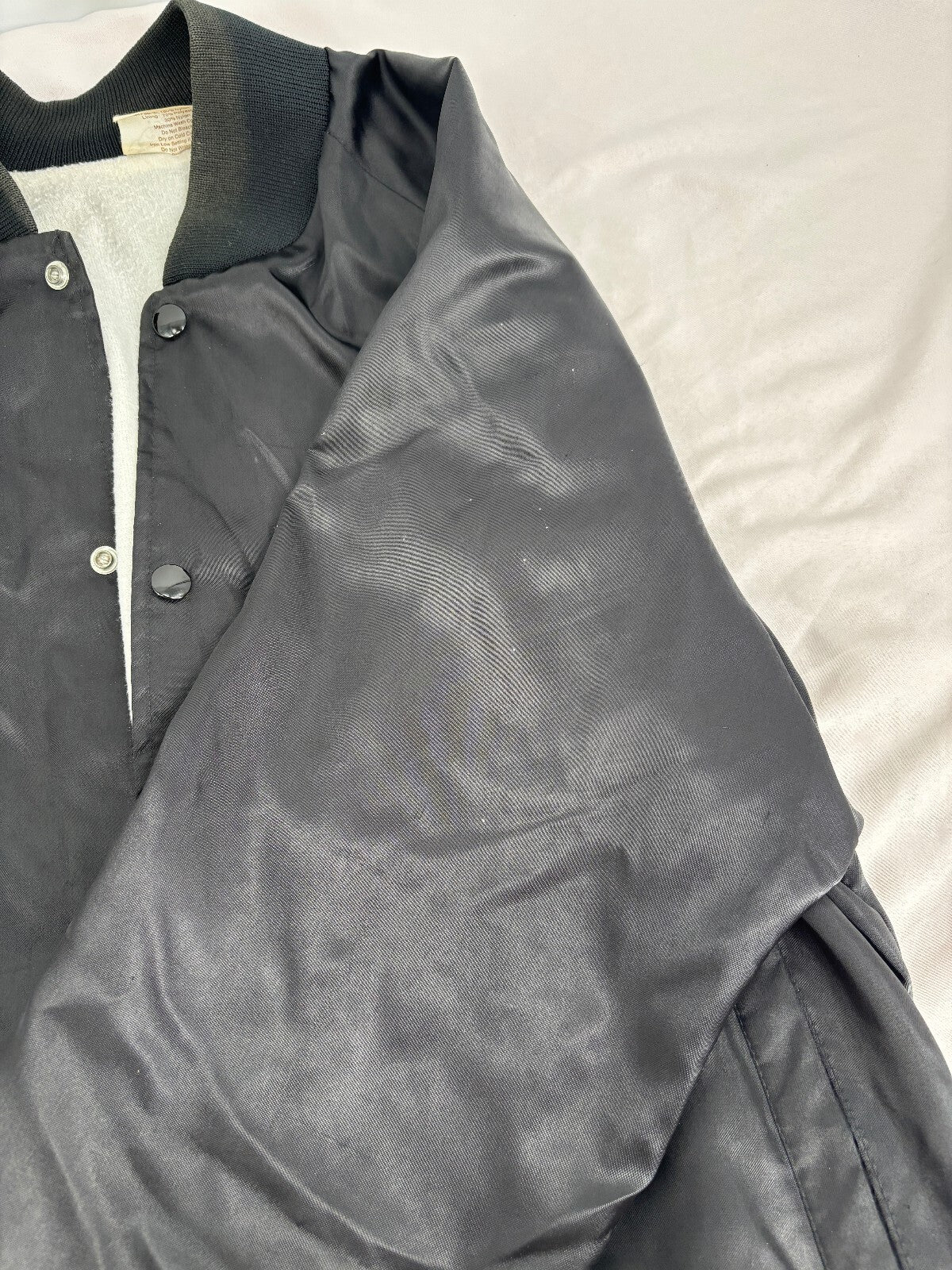 Vintage NASCAR Satin Racing Bomber Jacket Made in USA Size L