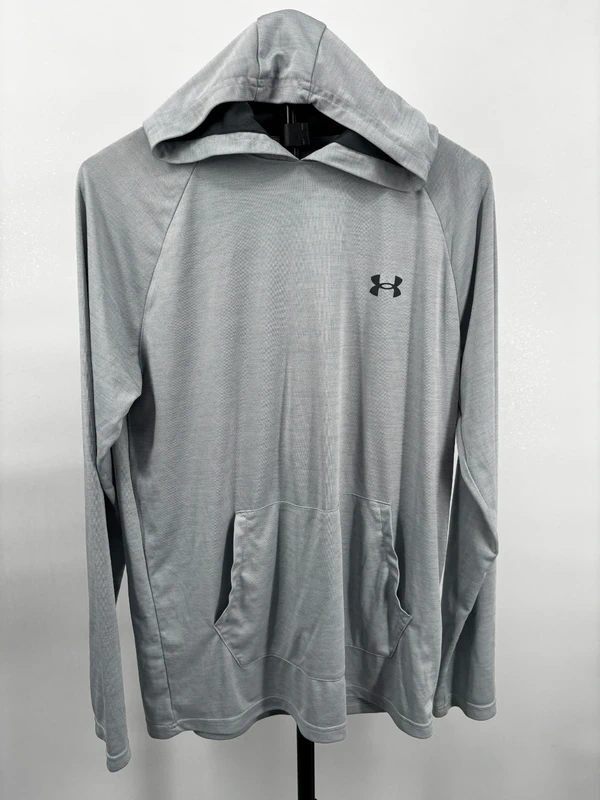 Under Armour Gray Lightweight Athletic Hoodie Size Medium Loose Fit