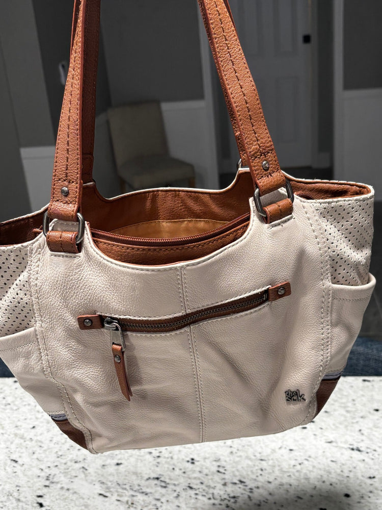 The Sak Cream Two Tone Hobo Purse