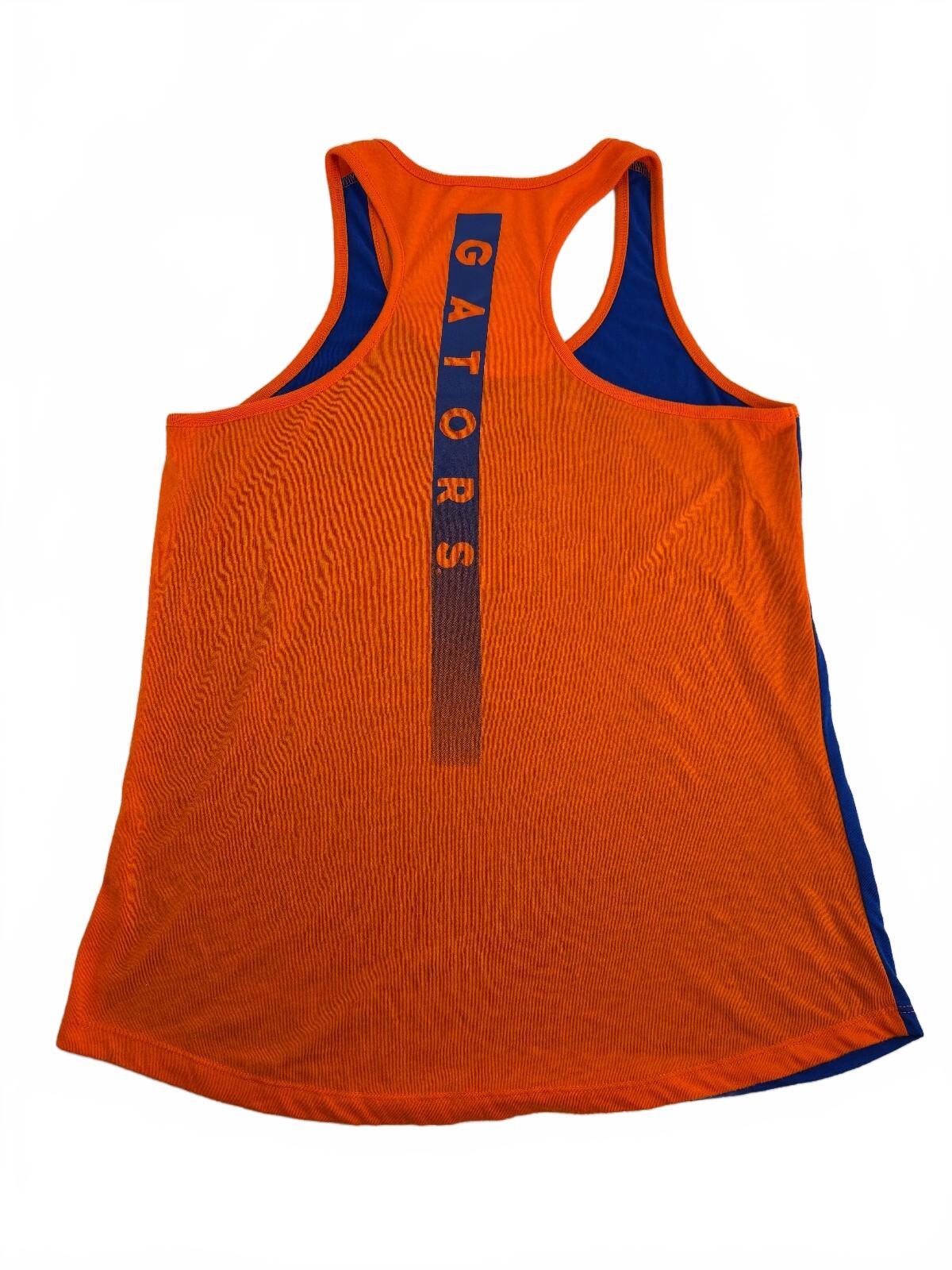 Colosseum Florida Gators Women's L Racerback Tank Top Blue Orange UF Gator Logo