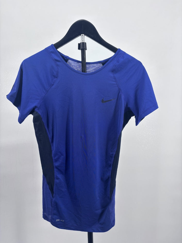 Nike Dri-FIT Blue Running Top with Mesh Panels
