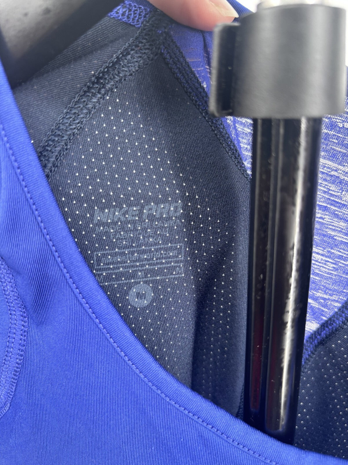 Nike Dri-FIT Blue Running Top with Mesh Panels