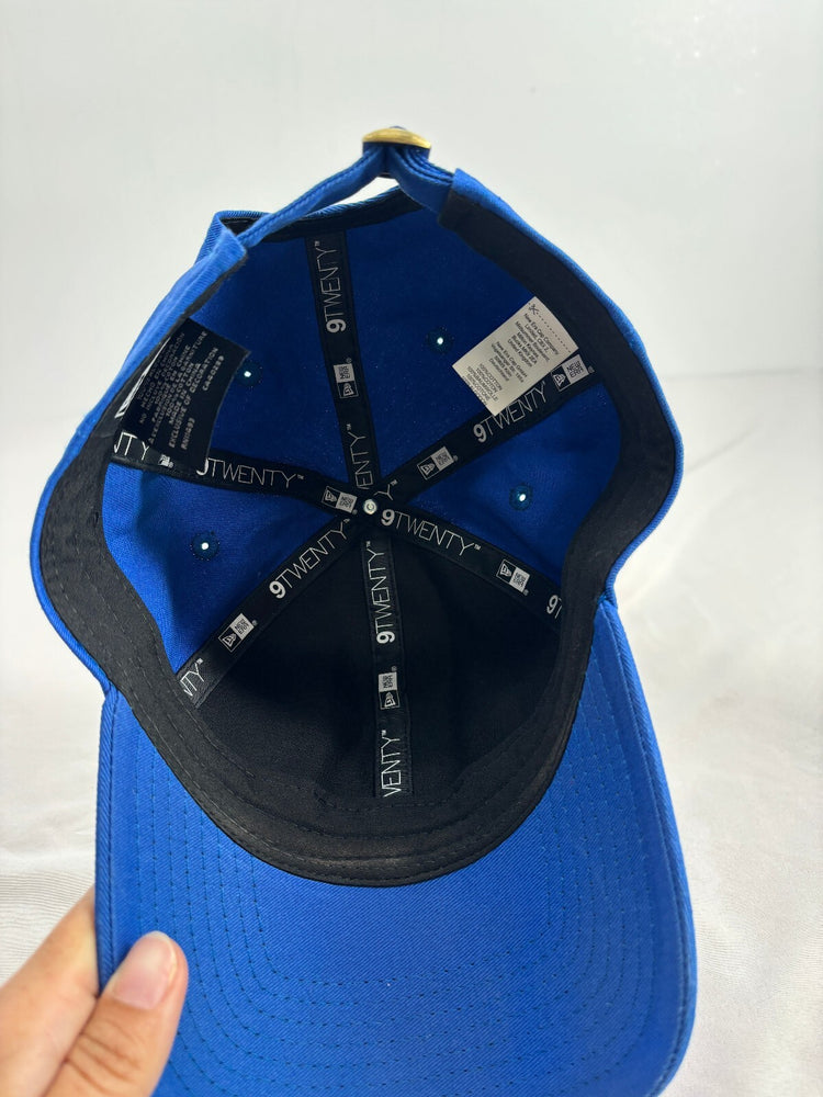 New Era Blue Golf Trophy Cap Gold Emblem 9TWENTY Adjustable