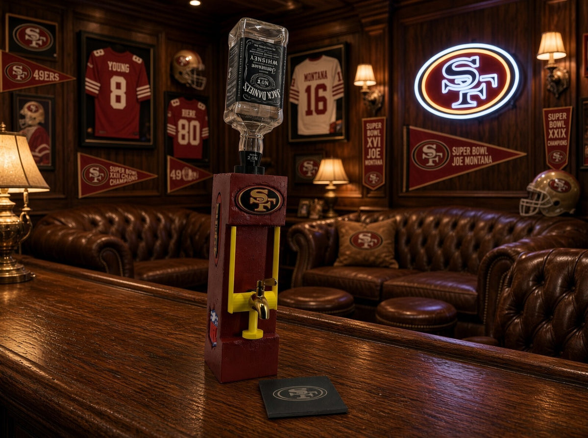 Handmade Solid Concrete Whiskey Dispenser –  All NFL teams Available ++