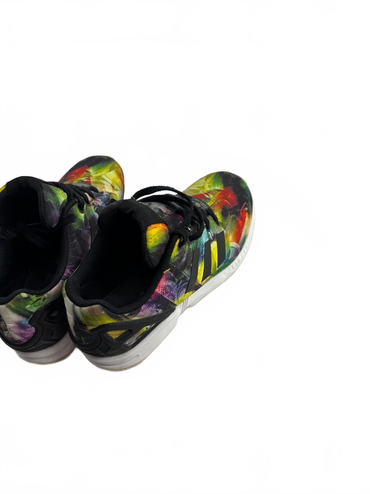 Adidas ZX Flux Multicolor Print Running Sneakers Youth 5.5 Big Kids Black