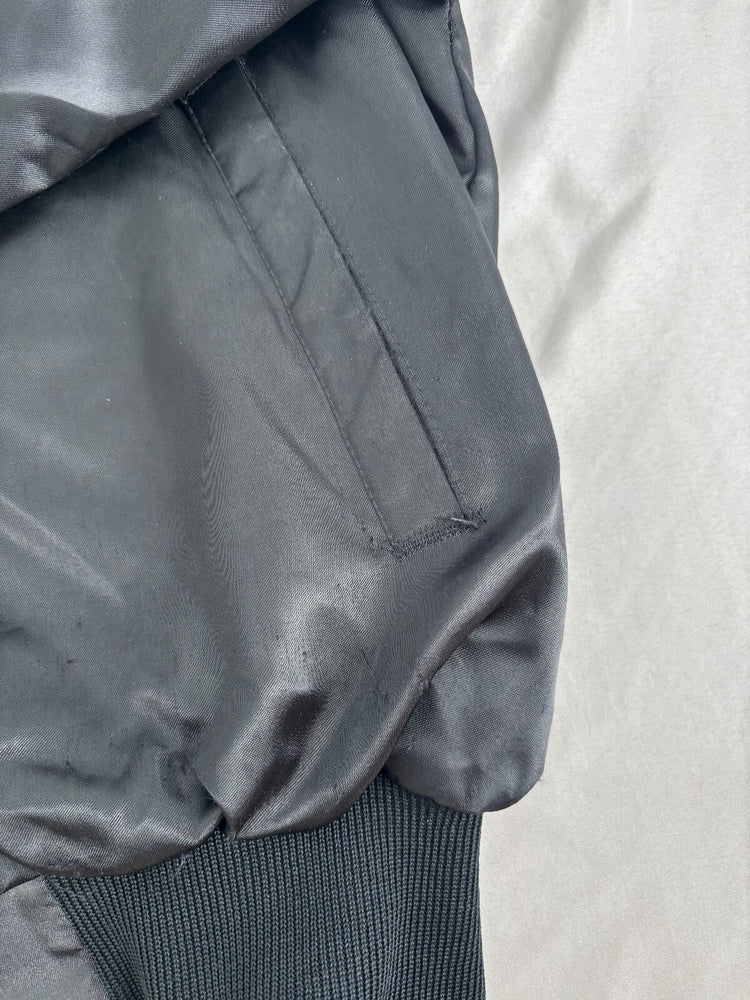 Vintage NASCAR Satin Racing Bomber Jacket Made in USA Size L