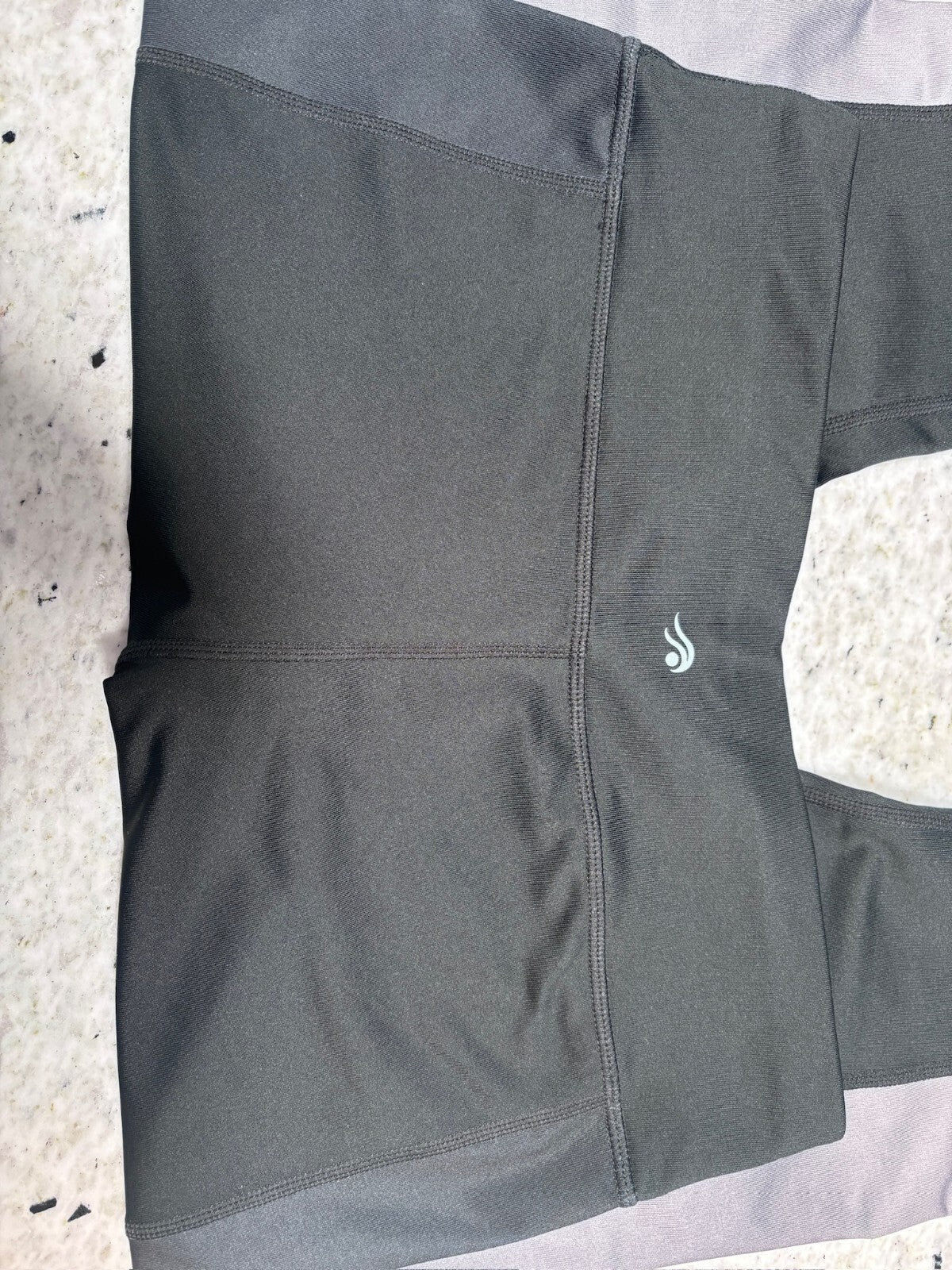 Ideology Women's Black and Gray Athletic Leggings Size Medium