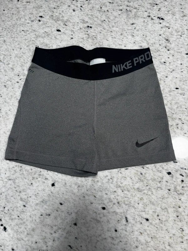 Nike Pro Dri-FIT Gray Workout Compression Shorts Size M