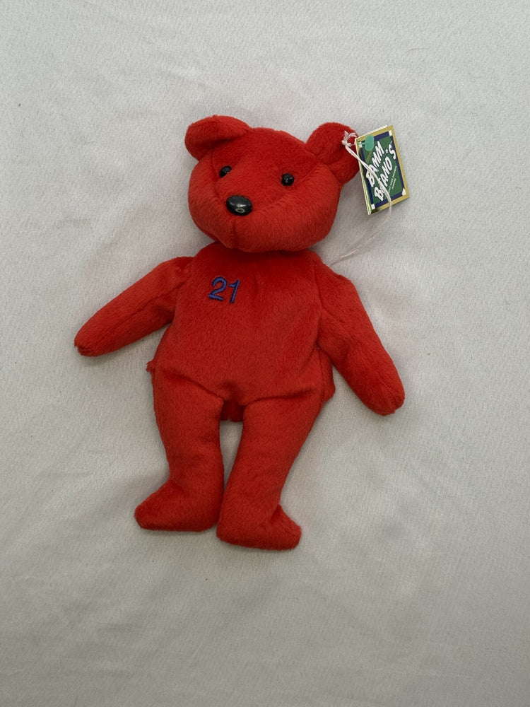 Sammy Sosa #21 Red Plush Bear by Bambino Bears, August 1998 Edition