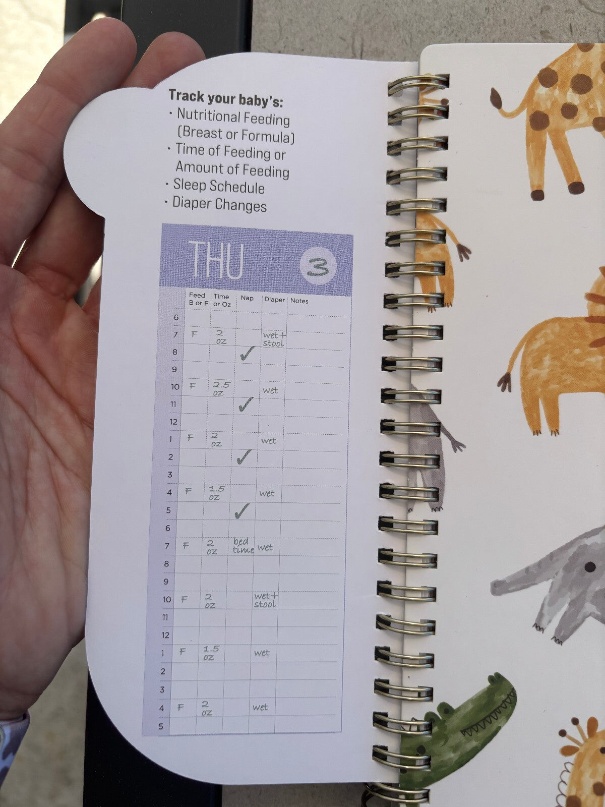 ✨ BRAND NEW ✨ See It Bigger Safari Animal Baby Progress Tracker & Parent Planner (Large 9x11) #baby #parenting #planner #stationery #newborn