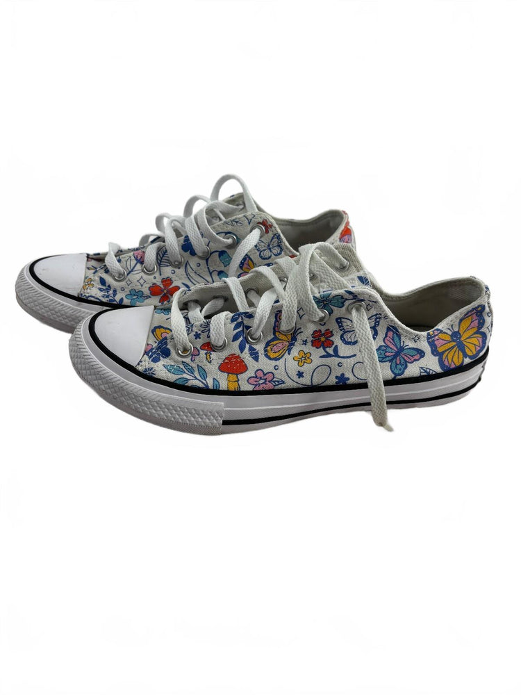 Converse Chuck Taylor All Star Low Top Butterfly Mushroom Floral Youth 5 Junior