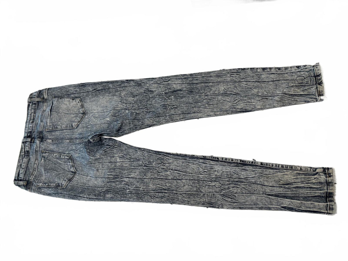 Cello Jeans Acid Wash Distressed Skinny Jeans Juniors Size 11 Gray Blue Y2K