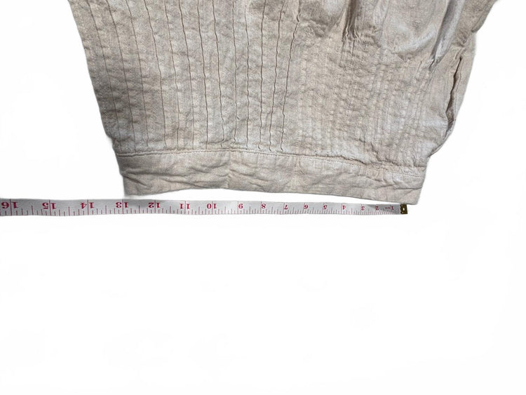 Light Gray Taupe Gathered Skirt Elastic Waist Lightweight Flowy Womens