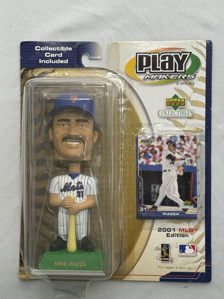 2001 Mike Piazza-"PlayMakers" Series One bobblehead- AND Ornament (MLB)