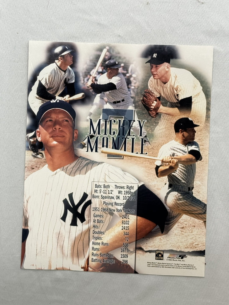 Mickey Mantle New York Yankees Collectible Baseball Card with Career Stats and P