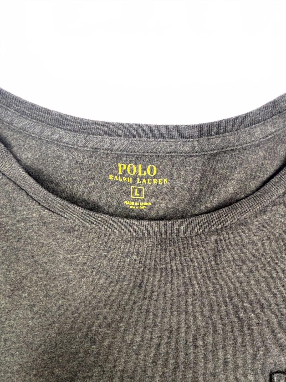 Polo Ralph Lauren Men's Large Gray Long Sleeve Pocket T-Shirt