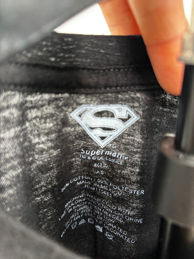 DC Comics Superman Sleeveless Muscle Tank Top Black and Yellow Size XS