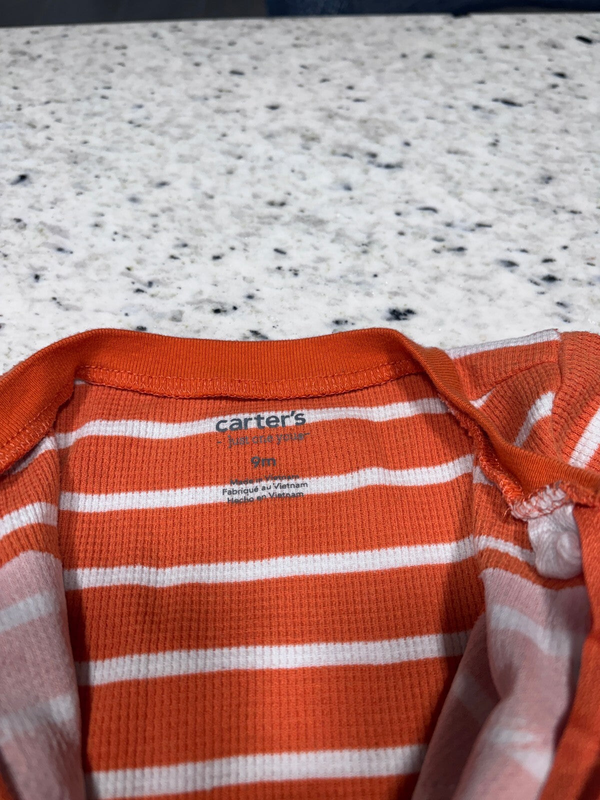 Carter's Baby Sleep and Play Pajama Set, 6-9 Months, Pumpkin and Stripe Designs