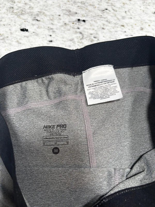 Nike Pro Dri-FIT Gray Workout Compression Shorts Size M